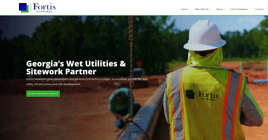 Fortis Siteworks website